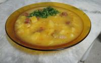 Sopa de mandioca com carne seca