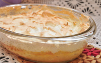 Sobremesa quente de maçã