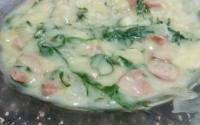 Caldo verde com couve e calabresa