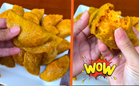 Pastel assado com massa de abóbora e recheio de frango: receita fit ainda leva aveia para dar o ponto no preparo