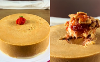 Essa cheesecake invertida vai deixar todo mundo com água na boca: camada crocante de biscoito e recheio muito cremoso
