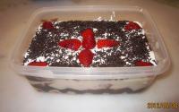 Pavê de morango com chocolate