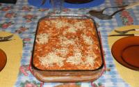 Lasanha ao molho de frango e catupiry