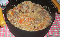 Costelinha suína com arroz
