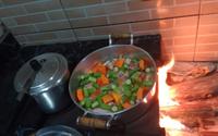 Frango com quiabo e abóbora