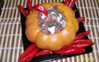 Carne seca na moranga com requeijão cremoso