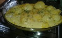 Couve-flor ao forno com creme de milho