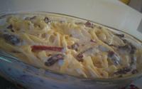 Fetutine ao molho branco com filé gratinado