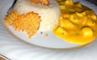 Frango ao molho de abóbora cabocha e requeijão