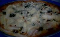 Batata assada com calabresa e catupiry