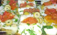 Bacalhau grelhado com tomates secos