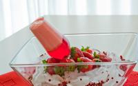 Gelatina com creme rosado
