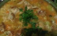Canja caipira com legumes
