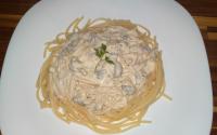 Penne com shitake fresco
