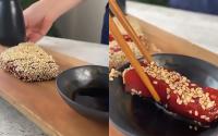 Nem pepino, nem cogumelo: sashimi vegano feito com uma fruta inusitada é tão gostoso que você nem vai acreditar que não é salmão!