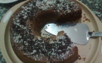 Bolo de aveia com chocolate