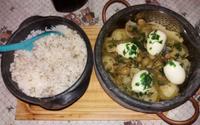 Bacalhau na panela de pedra