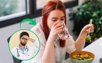 O que acontece se eu beber líquido durante as refeições?