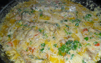 Bife com creme de leite