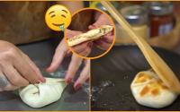 Pãozinho recheado de frigideira com massa de FARINHA DE TRIGO e IOGURTE: receita fácil e bem rapidinha pro seu café da manhã ou lanche