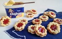 Biscoitos sable com goiabada  