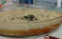 Torta de frango com seleta de legumes