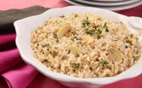 Arroz integral ao champagne