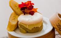 Doce de banana com creme e suspiro
