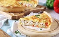 Quiche de frango com palmito