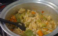 Risoto de legumes e frango