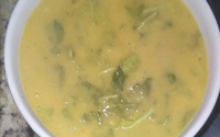 Sopa de cenoura, batata e agrião