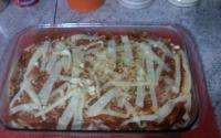 Lasanha de frango com massa de panqueca