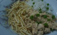 Estrogonofe de PVT (Carne de soja)