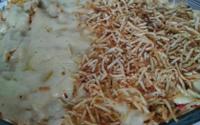 Arroz com frango em camadas