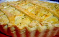 Torta de frango com massa crocante