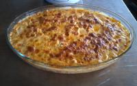 Gratinado de batatas com frango e bacon
