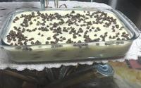 Torta de bolacha com creme branco