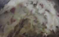 Purê de batata com mortadela
