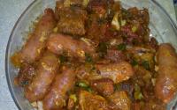 Costela com linguiça na panela de pressão