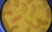 Mousse de pêssego com gelatina