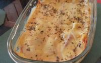 Lasanha de queijo e presunto
