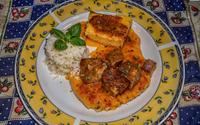 Polenta cremosa ao molho