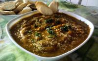 Caldo de abóbora com frango