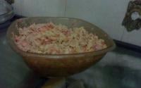Salada de macarrão com presunto