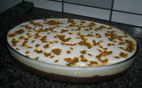 Mousse de chocolate com creme de maracujá