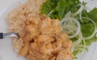 Estrogonofe de frango com champignon