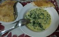 Sopa de milho com espinafre
