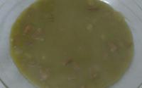Sopa creme de ervilha com bacon