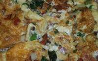 Omelete com bacon