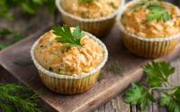 Muffins de bacon e parmesão